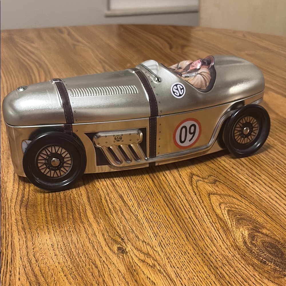 Vintage Silver Toy Car with Black Accents - Picture 3 of 5